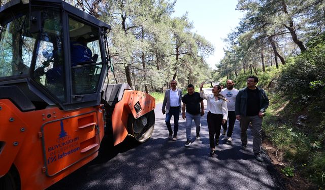 Pamucak'ın yollarında asfalt seferberliği