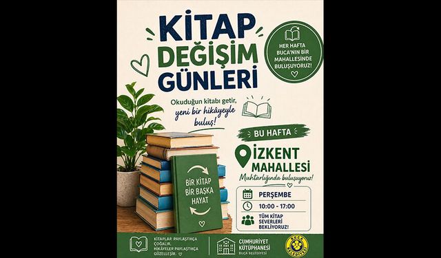 Buca’da  “Kitap Değişim Günleri” başlıyor