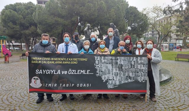 İzmir’de 1 Nisan’da 557 sağlık çalışanı anıldı