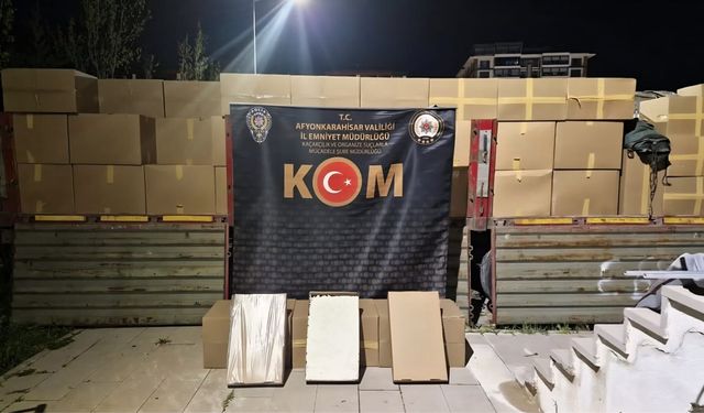 Afyon’da kaçakçılara büyük darbe