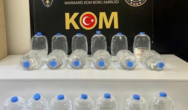 Muğla'da 475 litre etil alkol ele geçirildi