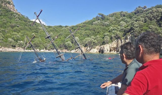 Muğla'da korku dolu anlar: Tur teknesi battı