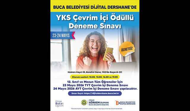 Buca'dan öğrencilere ücretsiz deneme sınavı desteği!