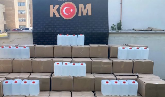 3 bin litre etil alkol ele geçirildi