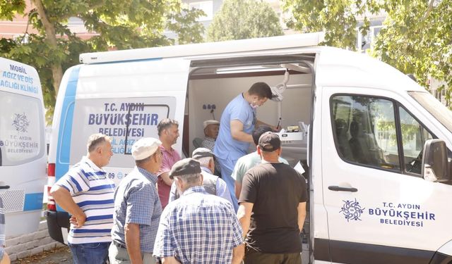 Mobil diş klinikleri Aydın'daki kırsal mahallelerde hizmete başladı
