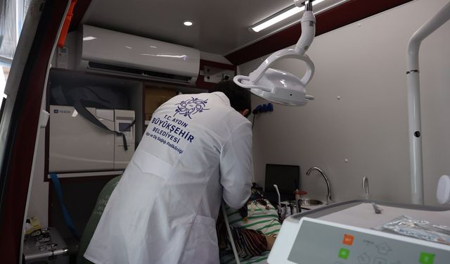 Aydın Büyükşehir Belediyesi Mobil Ağız ve Diş Sağlığı Klinikleri’ne yoğun ilgi