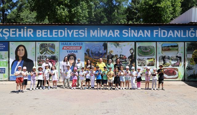 Başkan Çerçioğlu’nun çalışmaları ile minik öğrenciler doğa sevgisini öğreniyor