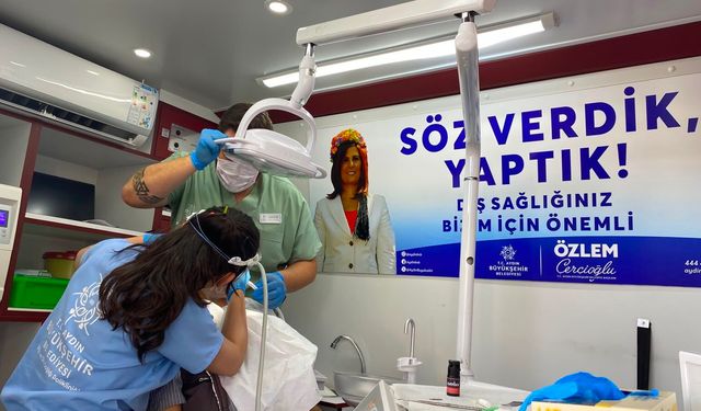 Mobil Ağız ve Diş Sağlığı hizmetleri Bozdoğan'da vatandaşlarla buluştu