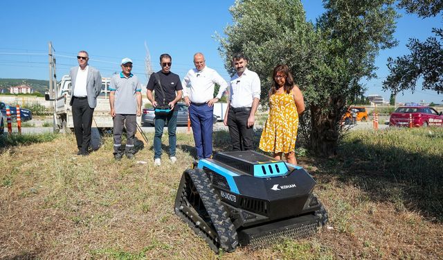 Gaziemir Belediyesi ot temizliğinde robot dönemini başlattı!