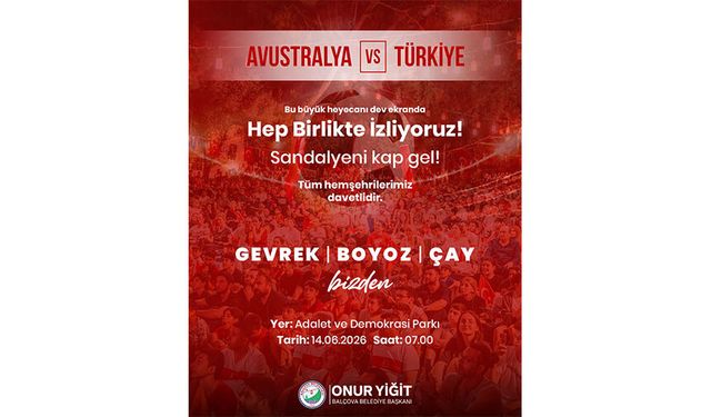Balçova’da milli heyecan dev ekrana taşınıyor