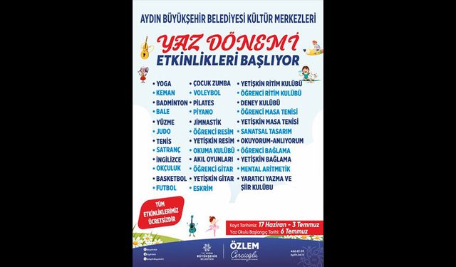 Çerçioğlu ile Aydınlı çocuklar yaz tatilinde eğlenirken öğrenecek