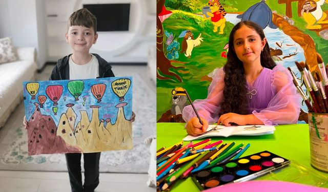 İzmirli küçük ressamlara Çin’den ödül