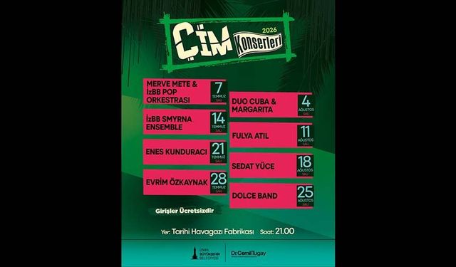 Çim Konserleri yaza renk katacak!