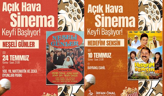 Bayraklı'da açık hava sinema günleri başlıyor