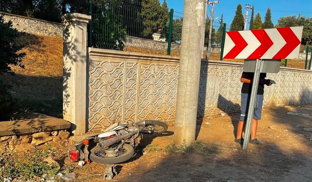 Genç motosikletli kaza kurbanı!