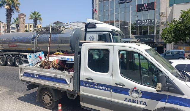 Selçuk'ta kaldırım işgaline geçit yok