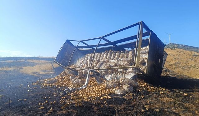 Afyonkarahisar'da engebeli arazide çıkan yangın söndürüldü