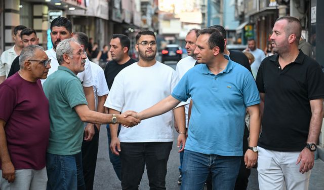 Başkan Eşki’den Çamdibi’nde esnaf turu