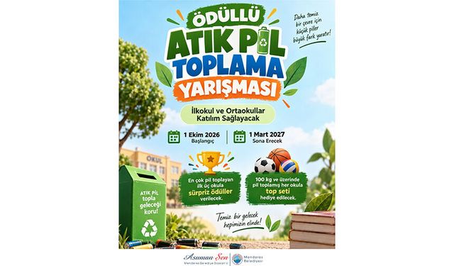 Menderes Belediyesi’nden atık pil toplama yarışması