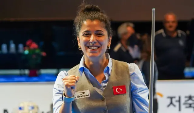 Milli bilardocu Güzin Müjde Karakaşlı, dünya şampiyonu oldu