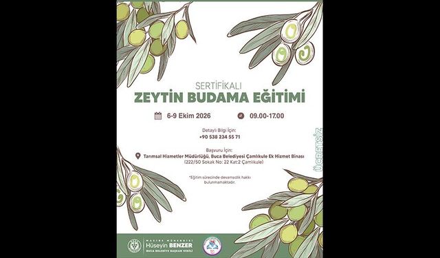 Buca'dan zeytin budama eğitimi!