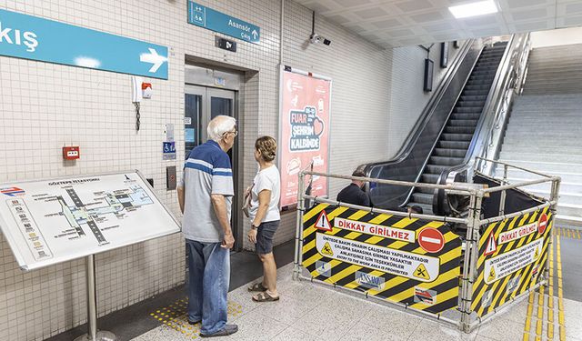 Metro’nun yürüyen merdiven ve asansörlerine yakın takip