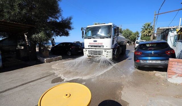 Menderes Belediyesi’nden Gümüldür’e temizlik çıkarması