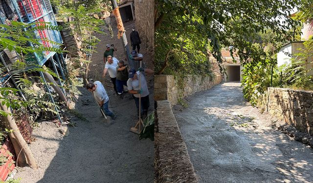 Şirince’de yağış öncesi önlem: Dere yatağı ıslah edildi