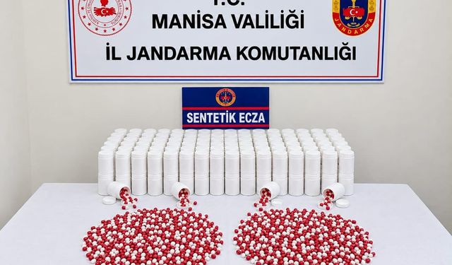 Manisa’da uyuşturucu baskını: 12 bin 450 hap bulundu