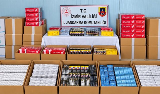 İzmir'de 27 bin paket kaçak sigara ele geçirildi