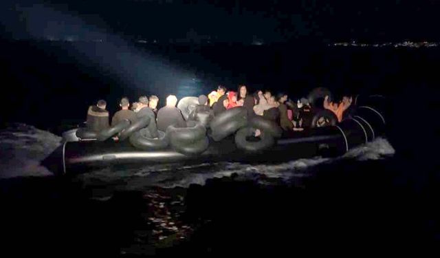 Didim açıklarında 38 düzensiz göçmen yakalandı