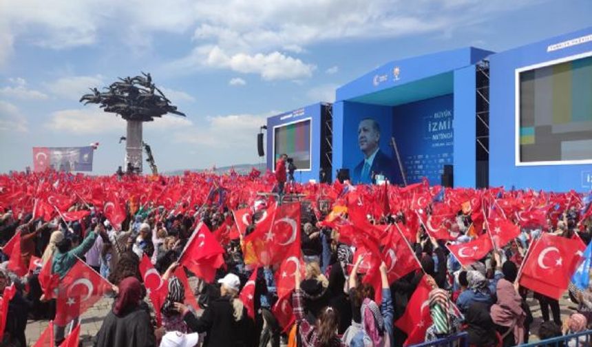 AK Parti İzmir mitinginden kareler