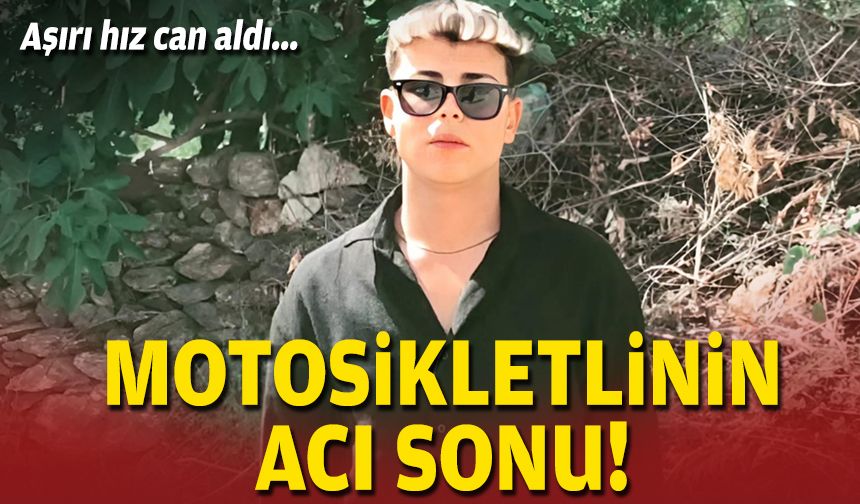 Aşırı hız can aldı... Motosikletlinin acı sonu!