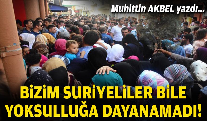 Bizim Suriyeliler bile yoksulluğa dayanamadı!