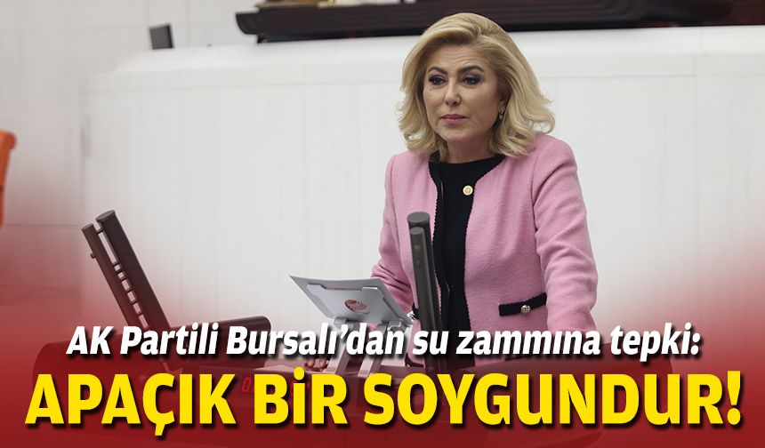 AK Partili Bursalı'dan su zammına tepki: Apaçık bir soygundur!