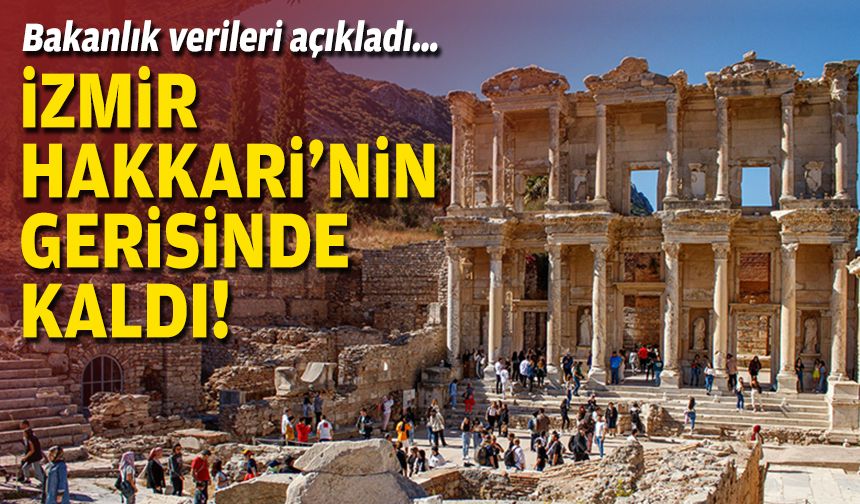 Bakanlık verileri açıkladı… İzmir, Hakkari’nin gerisinde kaldı!