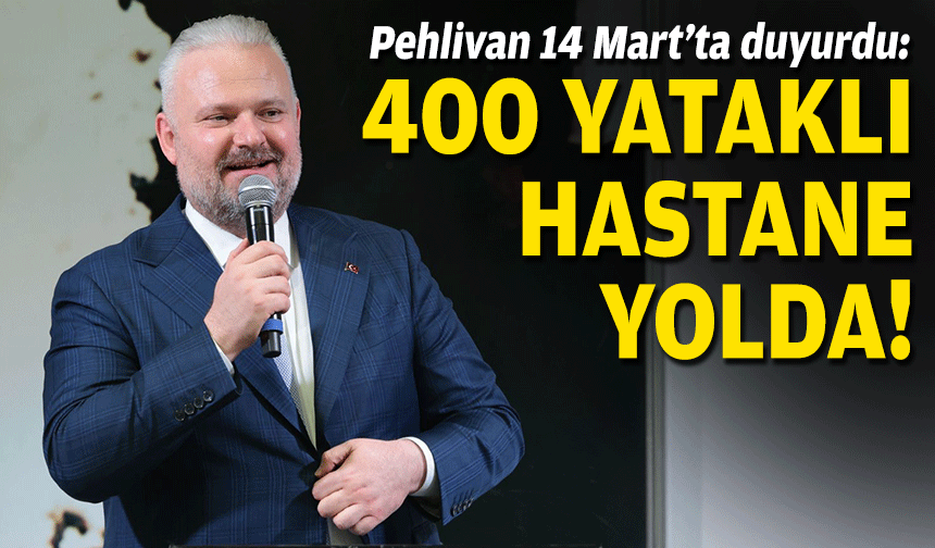 Başkan Pehlivan açıkladı... Menemen'e 400 yataklı hastane sözü!