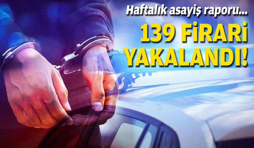 İzmir'in haftalık asayiş raporu... 139 firari yakalandı!