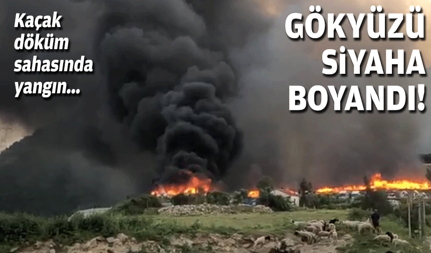 Kaçak döküm sahasında yangın!