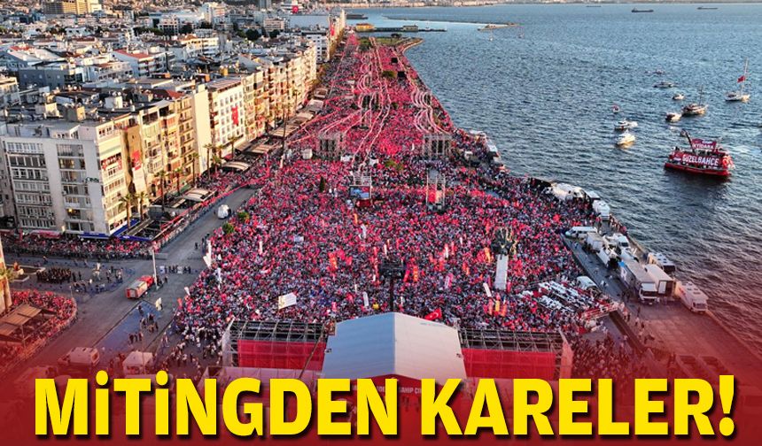CHP'nin İzmir mitinginden kareler