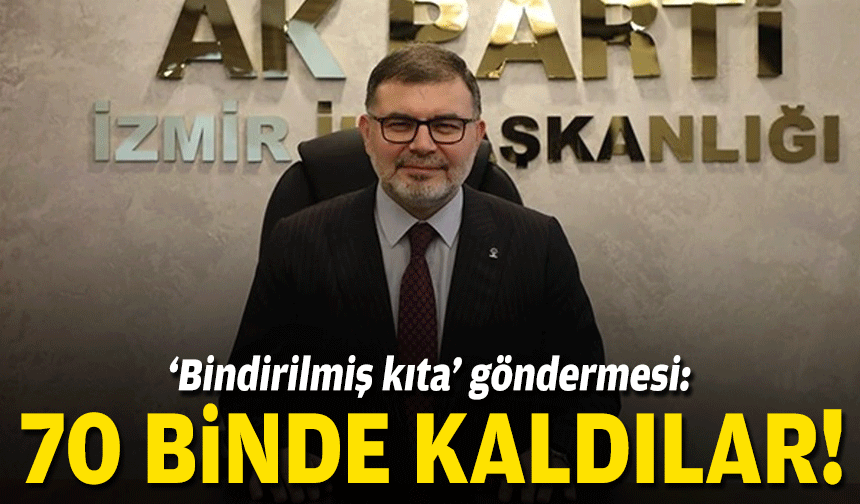 AK Partili Saygılı’dan ‘bindirilmiş kıta’ göndermesi: 70 binde kaldılar!