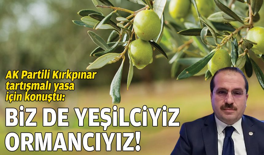 AK Partili Kırkpınar tartışmalı yasa için konuştu: Biz de yeşilciyiz, ormancıyız!