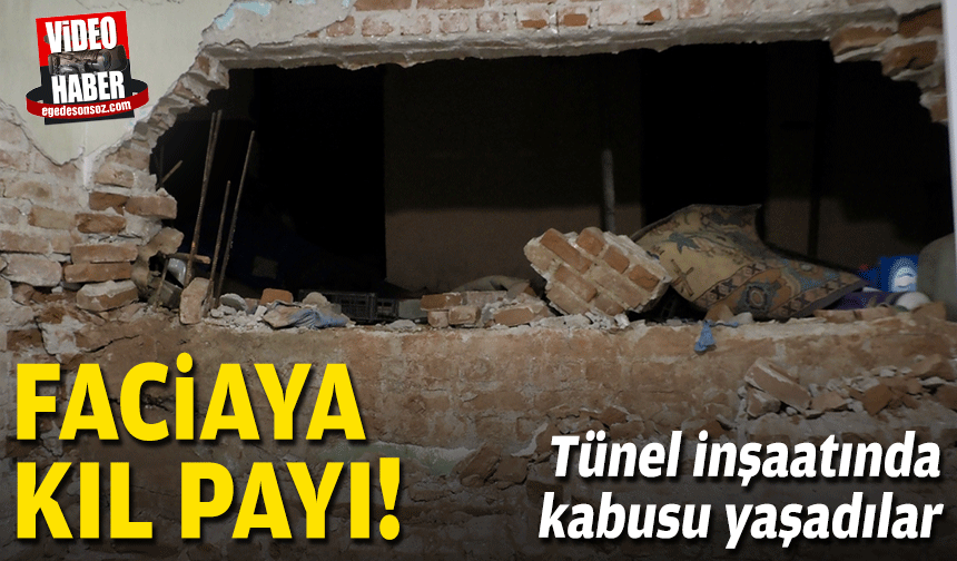 Faciaya kıl payı... Tünel inşaatı evin duvarını yıktı!