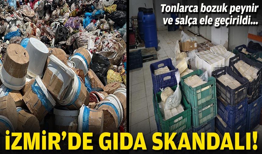 İzmir'de gıda skandalı: Tonlarca bozuk peynir ve salça ele geçirildi!