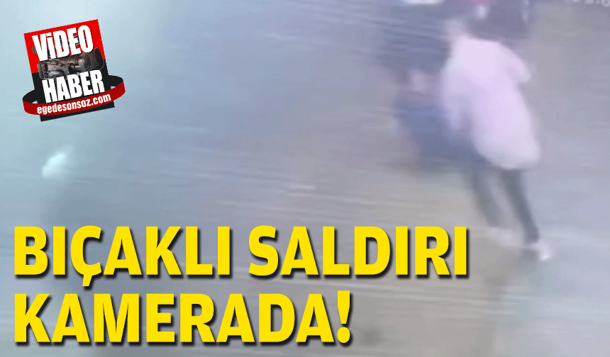Bıçaklı saldırı kamerada!