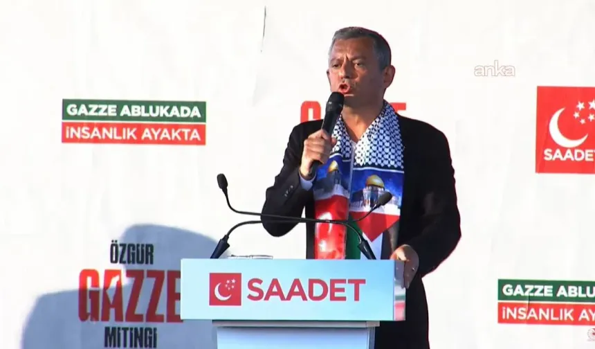 Özgür Özel'den Gazze mitinginde mesaj!