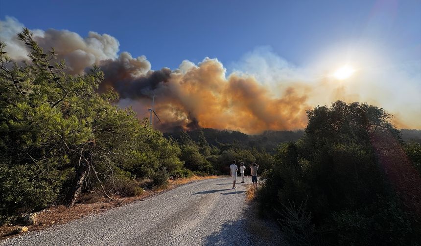 Urla yangınından kareler!
