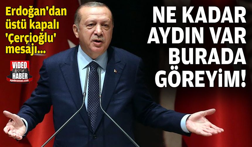 Erdoğan'dan üstü kapalı 'Çerçioğlu' mesajı: Ne kadar Aydın var burada, göreyim!
