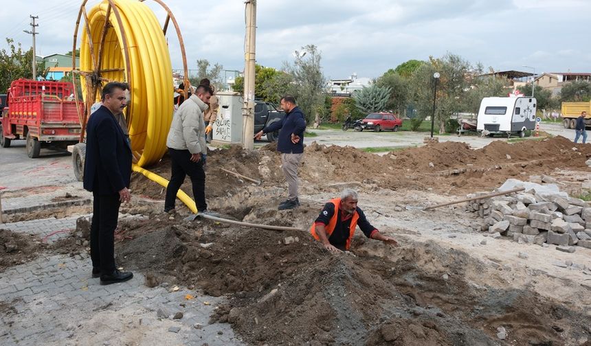 Dikili’de doğal gaz 4. etap çalışmaları başladı