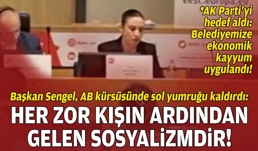 Başkan Sengel, AB kürsüsünde sol yumruğu kaldırdı: Her zor kışın ardından gelen sosyalizmdir!